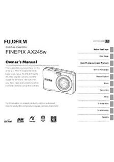 Fujifilm FinePix AX245W Printed Manual